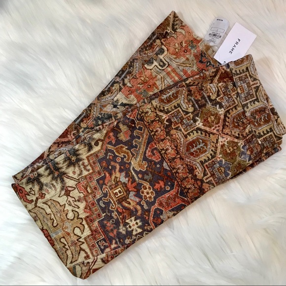 NWT FRAME Printed Flared Boho Pants Neiman Marcus - Picture 3 of 6